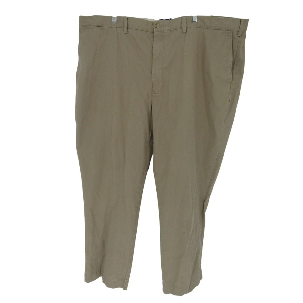 Polo Ralph‎ Lauren Chino Pants 46x30 Tan Flat Front Classic Fit Old Money Preppy